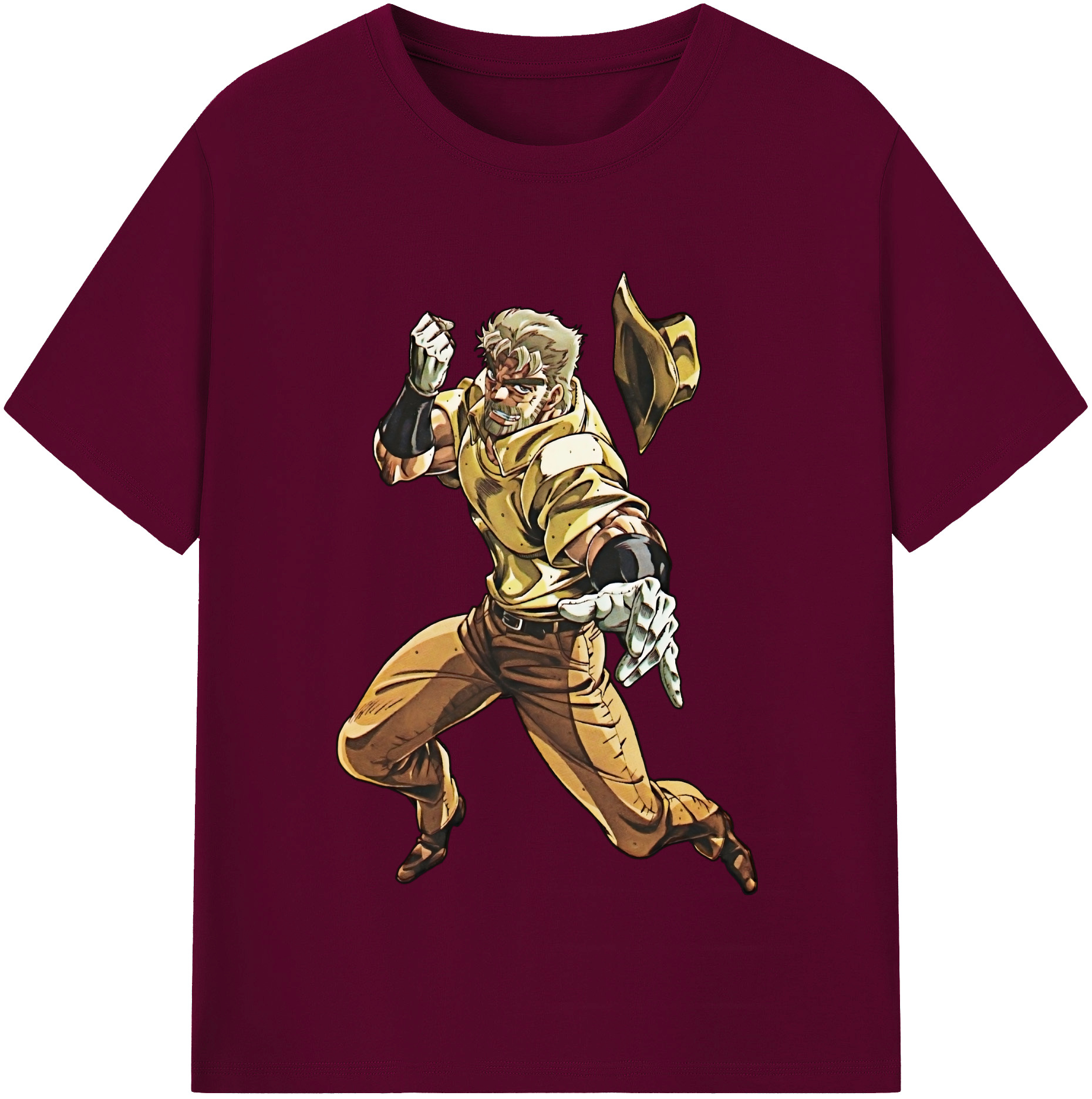 （画像用） ジョジョの奇妙な冒険 ジョセフ?ジョースター JoJo's Bizarre Adventure Joseph Joestar レディースカジュアルプリントTシャツ（綿100％）